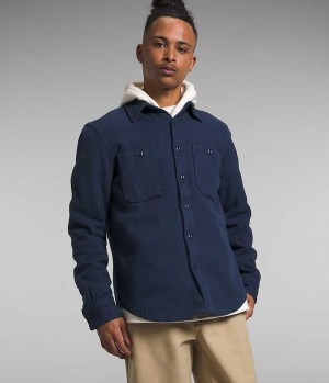 Chemise The North Face Valley Twill Flannel Homme Bleu Marine | FRANCE RXDNZ