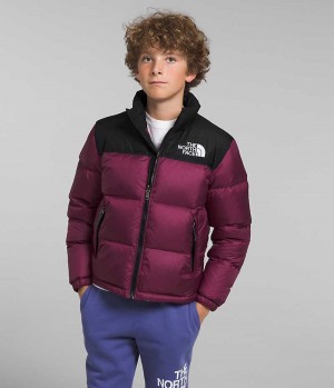 Doudoune The North Face 1996 Retro Nuptse Garcon Bordeaux | FR LWOIP