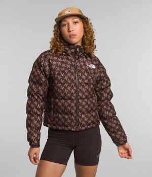 Doudoune The North Face 2000 Retro Nuptse Femme Marron | FRANCE JRBTX