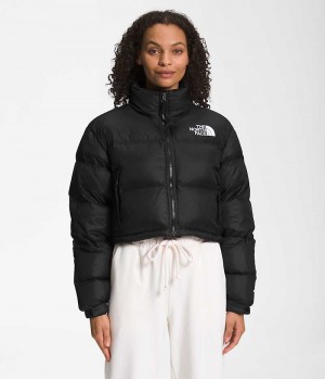 Doudoune The North Face Nuptse Corta Femme Noir | FRANCE NCFYR