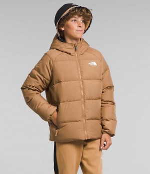 Doudoune The North Face Reversible North Encapuchonné Garcon Kaki | FRANCE CQISM