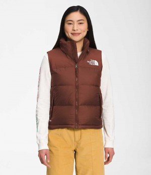 Gilet en Duvet The North Face 1996 Retro Nuptse Femme Marron | FR QXBRY