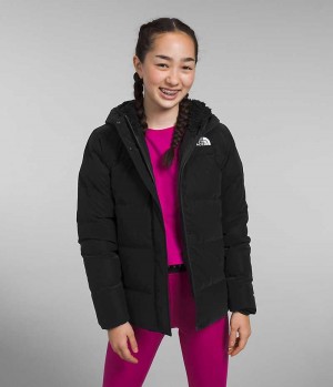 Parka The North Face North Down Fleece-Doublée Fille Noir | PARIS KLOSM