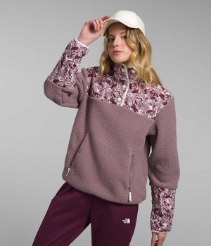 Pulls De Golf The North Face Cragmont Fleece ¼-Snap Femme Fushia | FRANCE JANKH