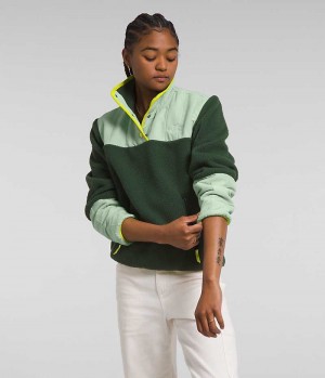 Pulls De Golf The North Face Cragmont Fleece ¼-Snap Femme Vert | PARIS EZRDQ