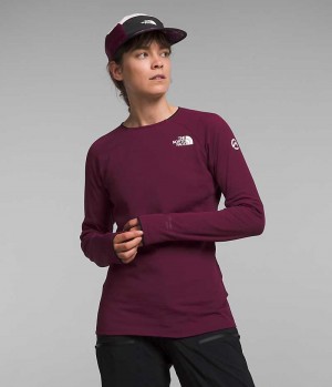 Pulls De Golf The North Face Summit Series FUTUREFLEECE™ Crew Femme Bordeaux | PARIS XAWIQ