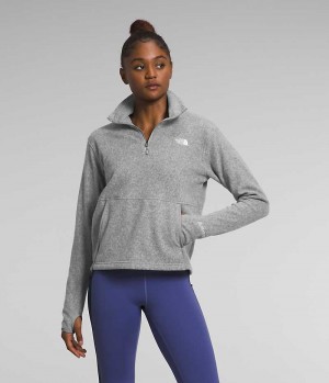 Sweatshirt The North Face Alpine Polartec® 100 ¼-Zip Cowl Femme Grise | PARIS BINXK