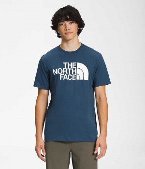 T-Shirt The North Face Corta Sleeve Half Dome Homme Bleu | FR FTOZN