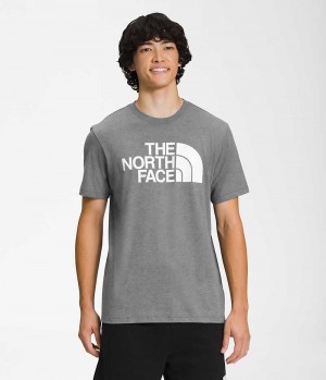 T-Shirt The North Face Corta Sleeve Half Dome Homme Grise | FRANCE UCWAY