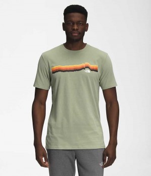 T-Shirt The North Face Corta Sleeve Tequila Sunrise Homme Vert | FR DCRZF