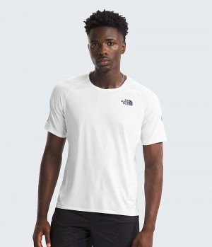 T-Shirt The North Face Summit Series High Trail Run Corta Sleeve Homme Blanche | FRANCE BYIED