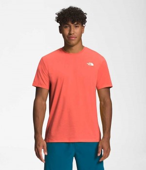 T-Shirt The North Face Wander Corta Sleeve Homme Orange | FRANCE XUVWI