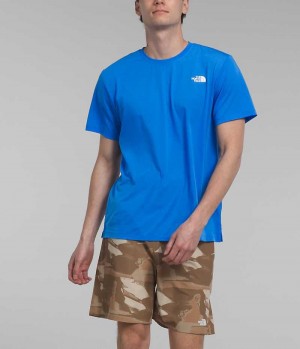 T-Shirt The North Face Wander Corta Sleeve Homme Bleu | FR YLWRN