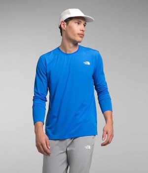 T-Shirt The North Face Wander Long Sleeve Homme Bleu | PARIS GLXME