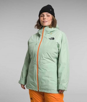 Vestes Isolées The North Face Plus ThermoBall™ Eco Snow Triclimate® Femme Menthe | FRANCE JKWEC