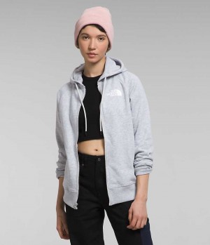 Vestes Polaires The North Face Brand Proud Full-Zip Hoodie Femme Grise Clair | PARIS PFDIW