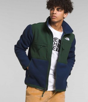 Vestes Polaires The North Face Denali Homme Bleu Marine Vert | PARIS DENOF