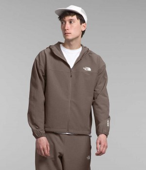 Vestes Polaires The North Face Tekware™ Grid Hoodie Homme Marron | FRANCE JKFEH