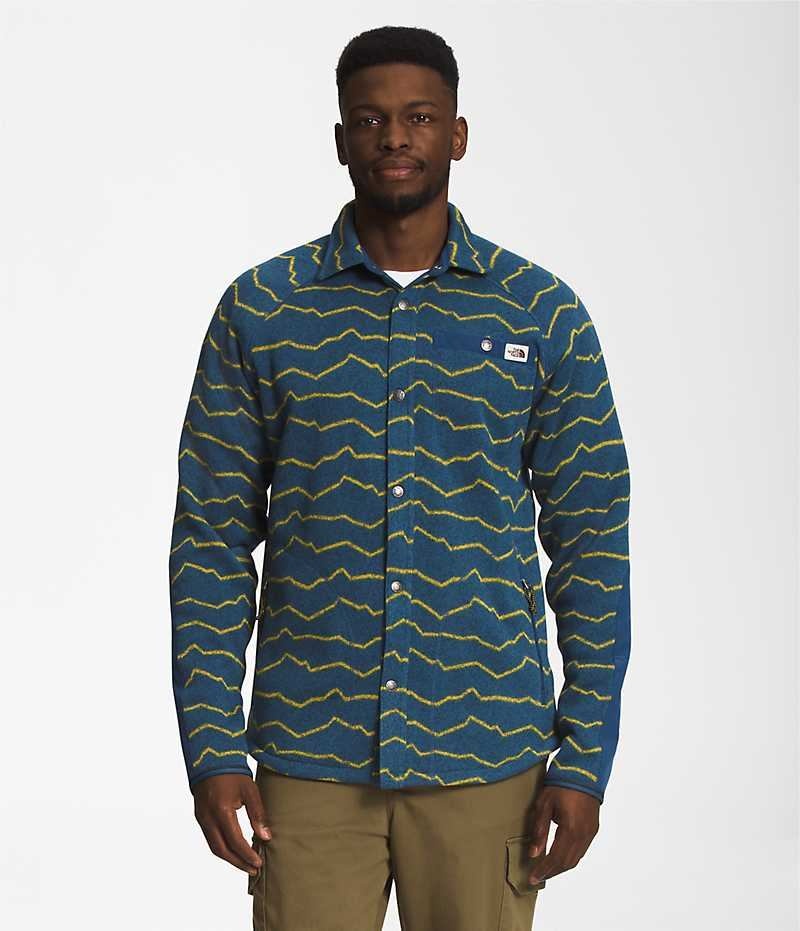 Chemise The North Face Printed Gordon Lyons Shacket Homme Bleu | FR BXGPC