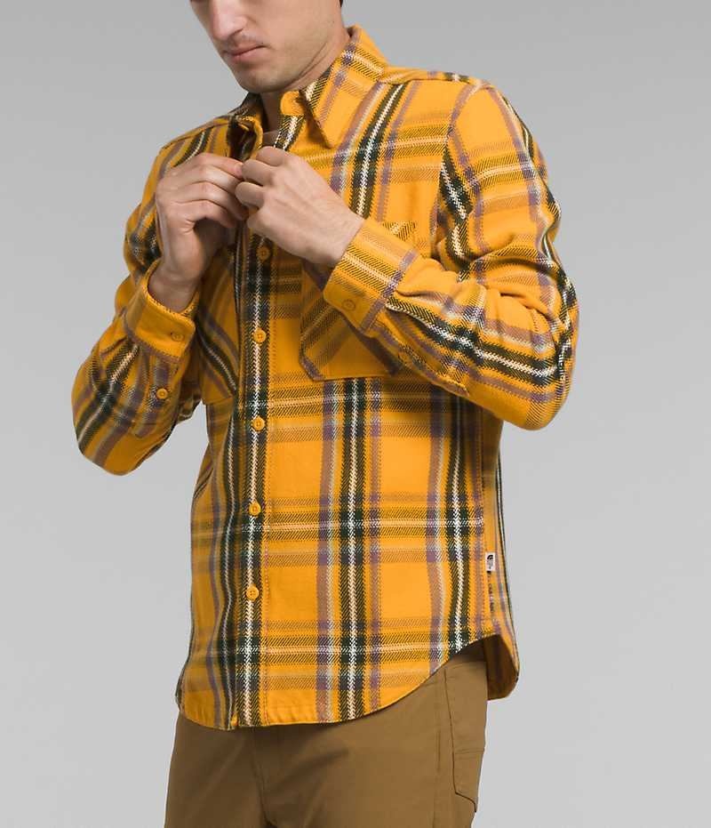 Chemise The North Face Valley Twill Flannel Homme Doré | PARIS BSKHC