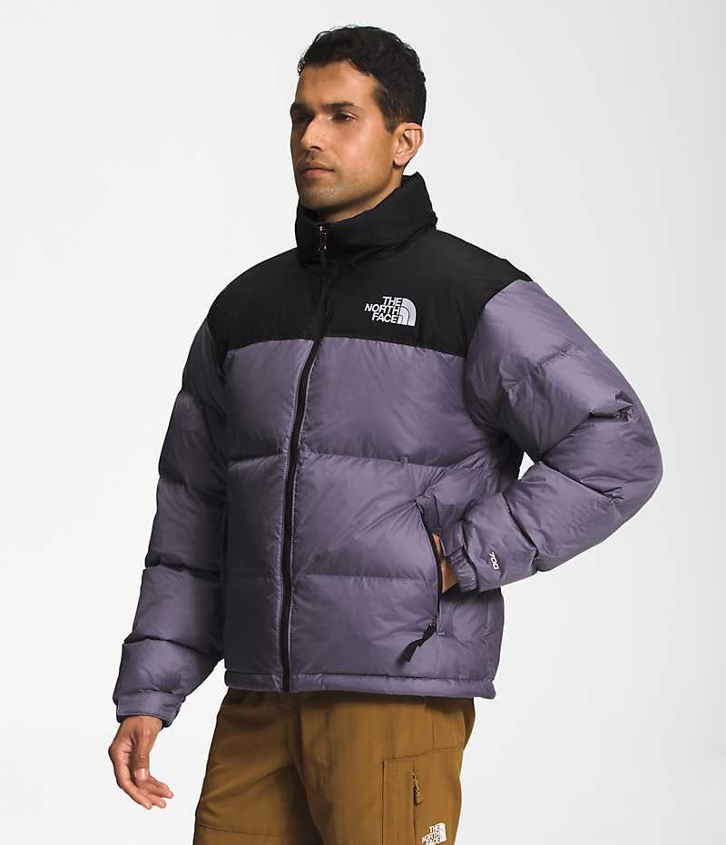 Doudoune The North Face 1996 Retro Nuptse Homme Violette Noir | FR QMZPR