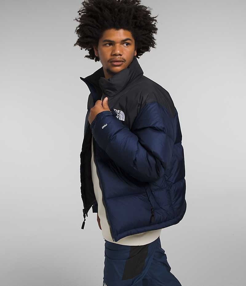 Doudoune The North Face 1996 Retro Nuptse Homme Bleu Marine Noir | PARIS QJUIM