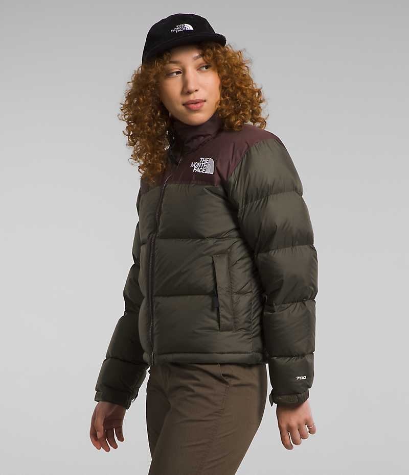 Doudoune The North Face 1996 Retro Nuptse Femme Vert Olive | FRANCE DVWOM