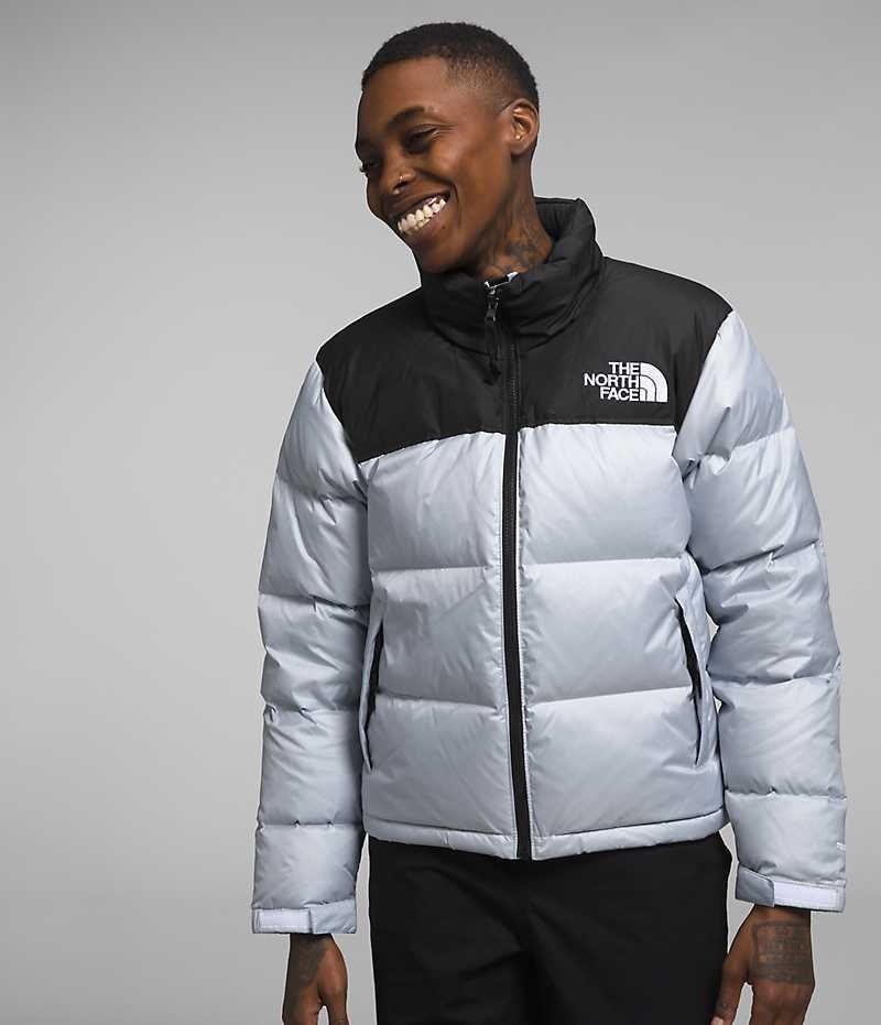 Doudoune The North Face 1996 Retro Nuptse Femme Noir Blanche | FRANCE NYGPF