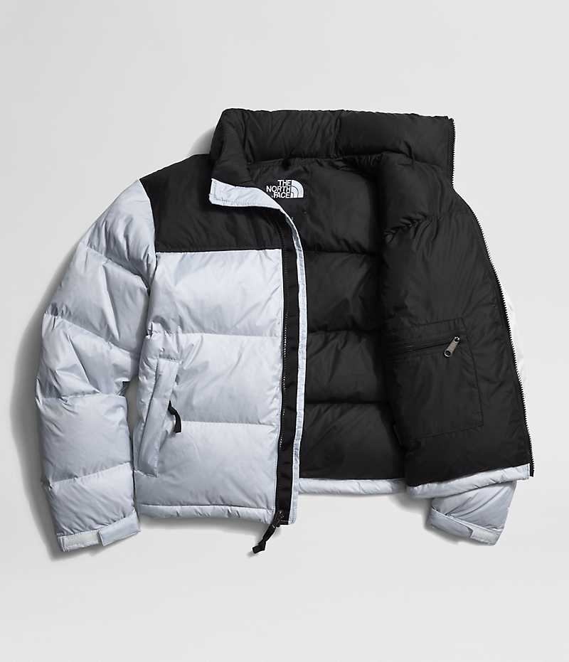 Doudoune The North Face 1996 Retro Nuptse Femme Noir Blanche | FRANCE NYGPF