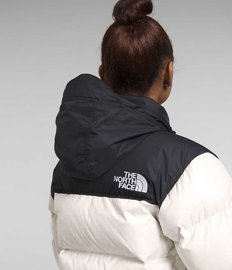 Doudoune The North Face 1996 Retro Nuptse Femme Blanche Noir | PARIS FRIJB