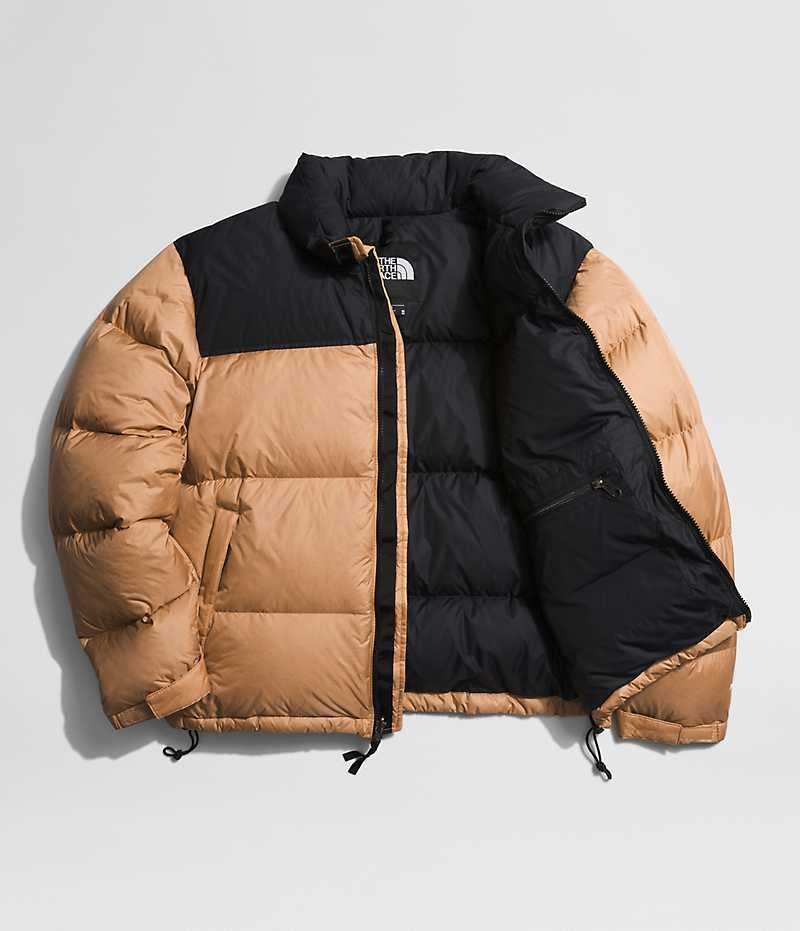 Doudoune The North Face 1996 Retro Nuptse Homme Beige Noir | FRANCE JFICW