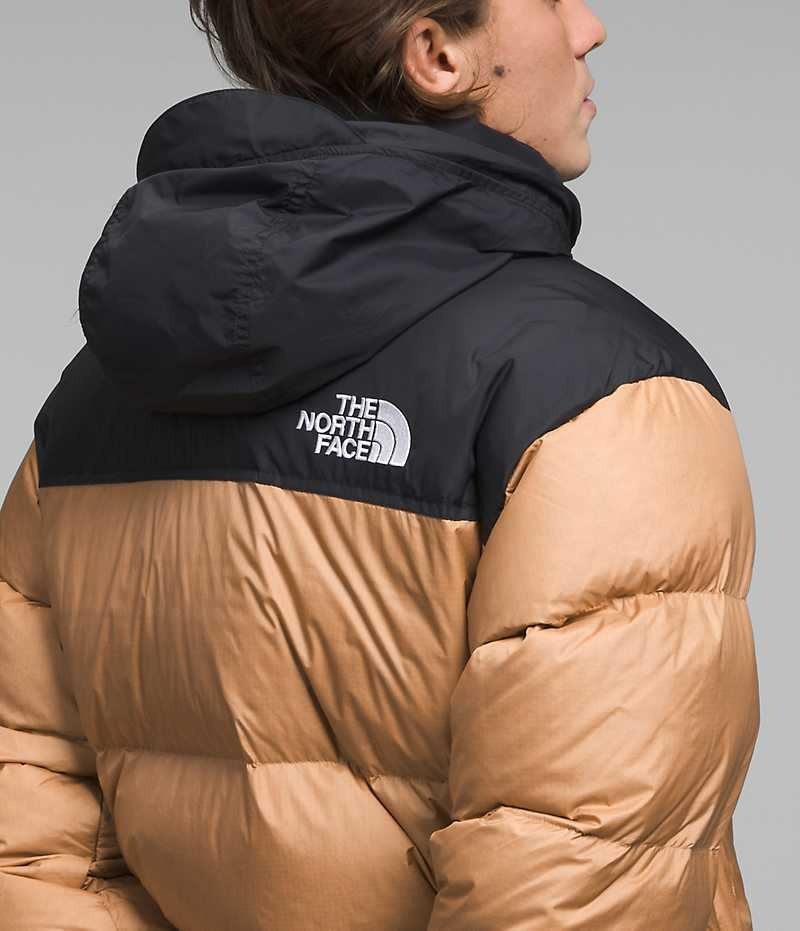 Doudoune The North Face 1996 Retro Nuptse Homme Beige Noir | FRANCE JFICW