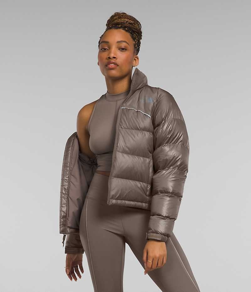 Doudoune The North Face 2000 Retro Nuptse Femme Marron | FRANCE BVQTR