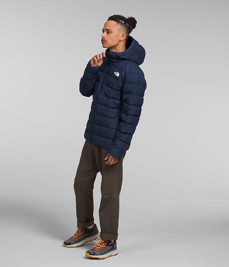 Doudoune The North Face Aconcagua 3 Hoodie Homme Bleu Marine | FR SZYBC