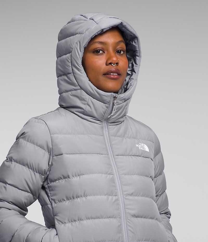 Doudoune The North Face Aconcagua 3 Hoodie Femme Grise | PARIS AWYSI