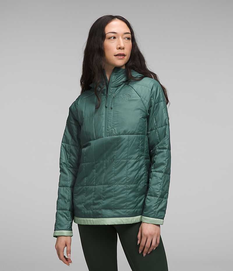 Doudoune The North Face Circaloft ¼-Zip Pullover Femme Turquoise | FRANCE LKSRN