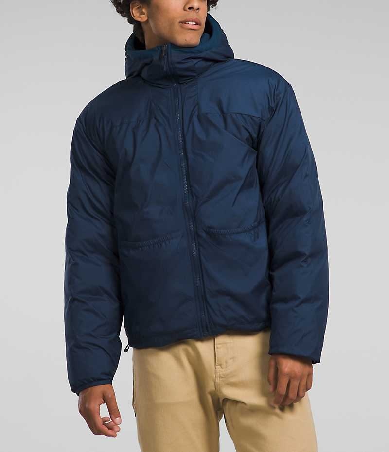 Doudoune The North Face Lhotse Reversible Hoodie Homme Bleu Marine | FRANCE VWAOK