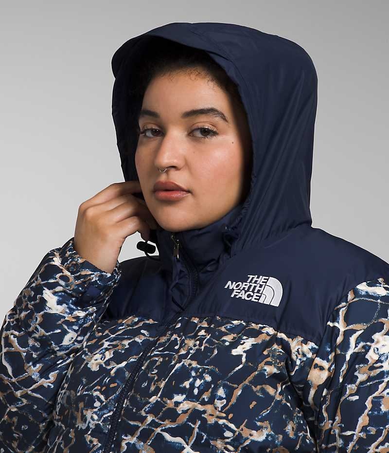 Doudoune The North Face Plus 1996 Retro Nuptse Femme Bleu Marine | FRANCE WFYBH