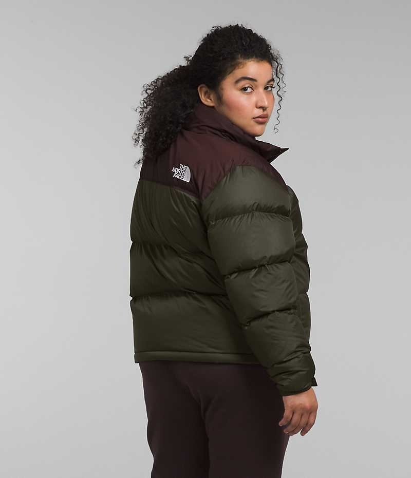 Doudoune The North Face Plus 1996 Retro Nuptse Femme Vert Marron | PARIS WLUOB