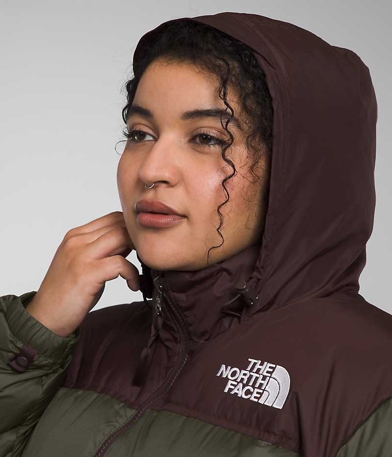 Doudoune The North Face Plus 1996 Retro Nuptse Femme Vert Marron | PARIS WLUOB