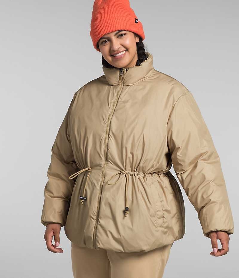 Doudoune The North Face Plus Lhotse Reversible Femme Kaki | FR STLUF