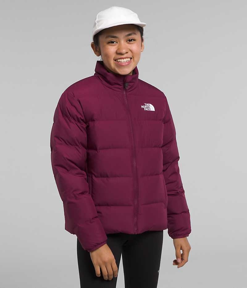 Doudoune The North Face Reversible North Fille Bordeaux | FRANCE RPJDL