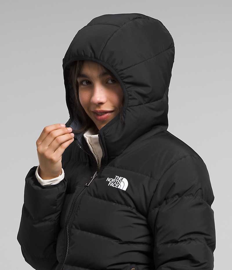 Doudoune The North Face Reversible North Encapuchonné Fille Noir | FR QGPVO