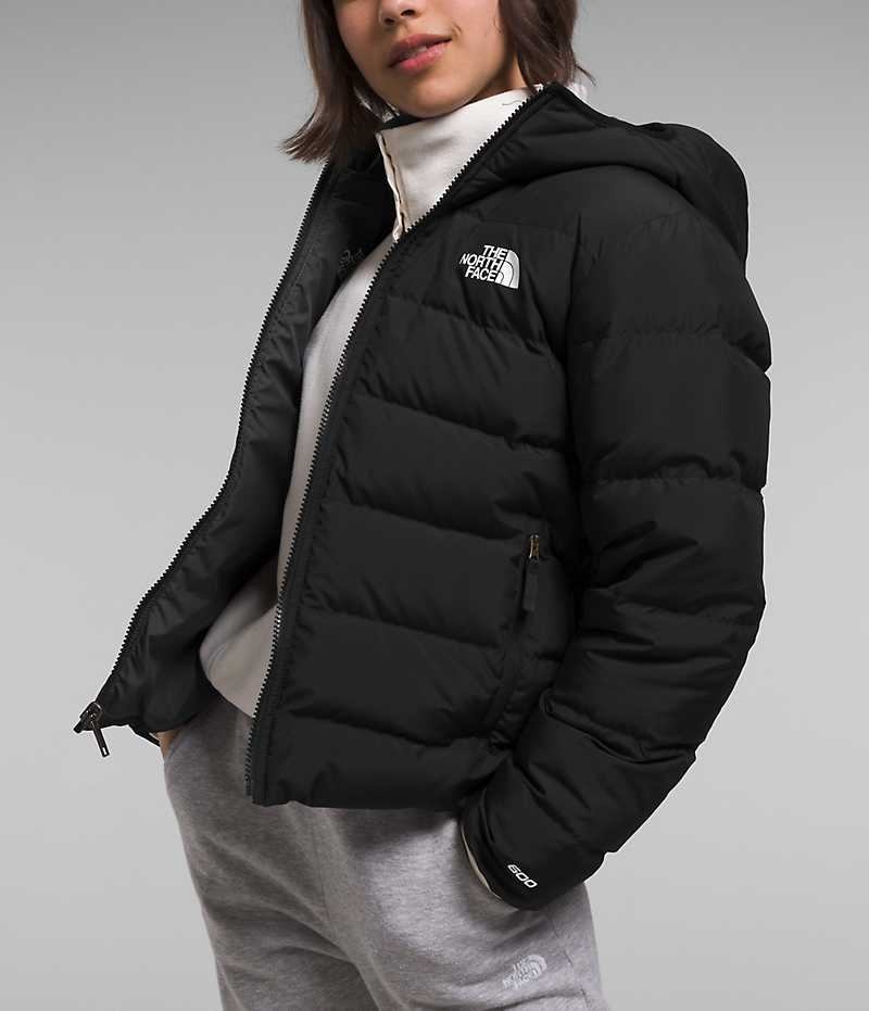 Doudoune The North Face Reversible North Encapuchonné Fille Noir | FR QGPVO