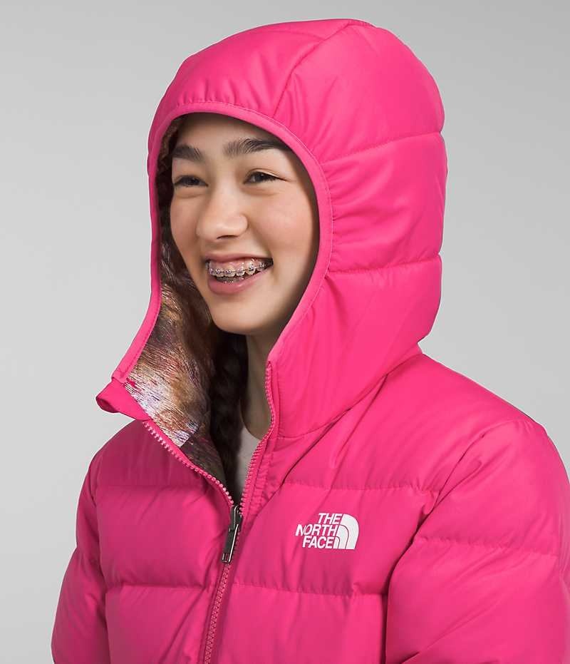 Doudoune The North Face Reversible North Encapuchonné Fille Rose | FR ELYRX