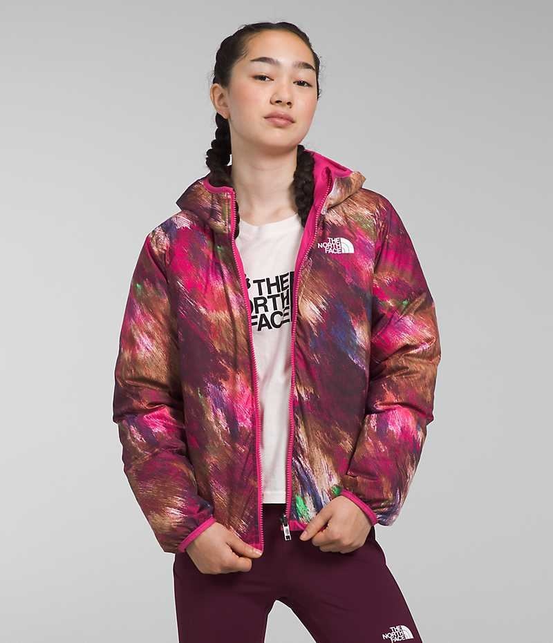 Doudoune The North Face Reversible North Encapuchonné Fille Rose | FR ELYRX