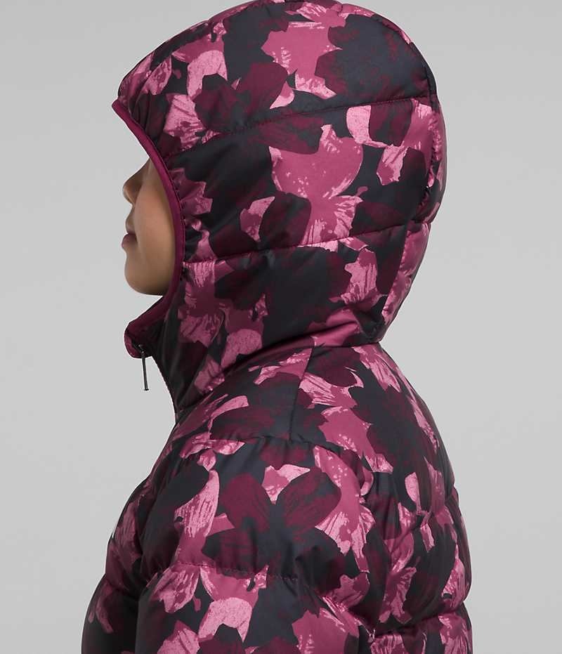 Doudoune The North Face Reversible North Encapuchonné Fille Fushia | FRANCE QUYKX