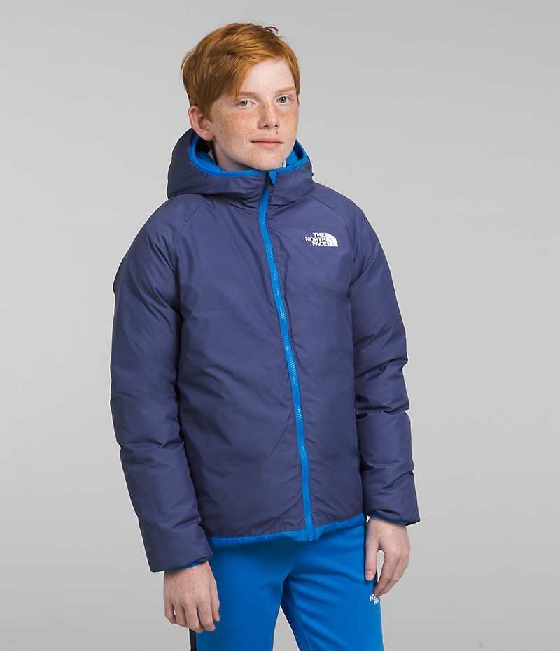 Doudoune The North Face Reversible North Encapuchonné Garcon Bleu | FRANCE IMZTF