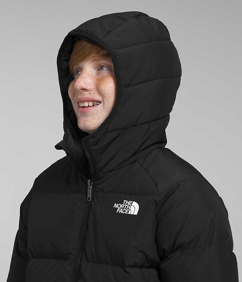 Doudoune The North Face Reversible North Encapuchonné Garcon Noir | FR ZEILP