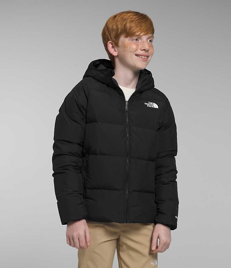 Doudoune The North Face Reversible North Encapuchonné Garcon Noir | FR ZEILP